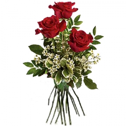 Livraison Fleurs 3 Grandes Roses Rouges Floraclic